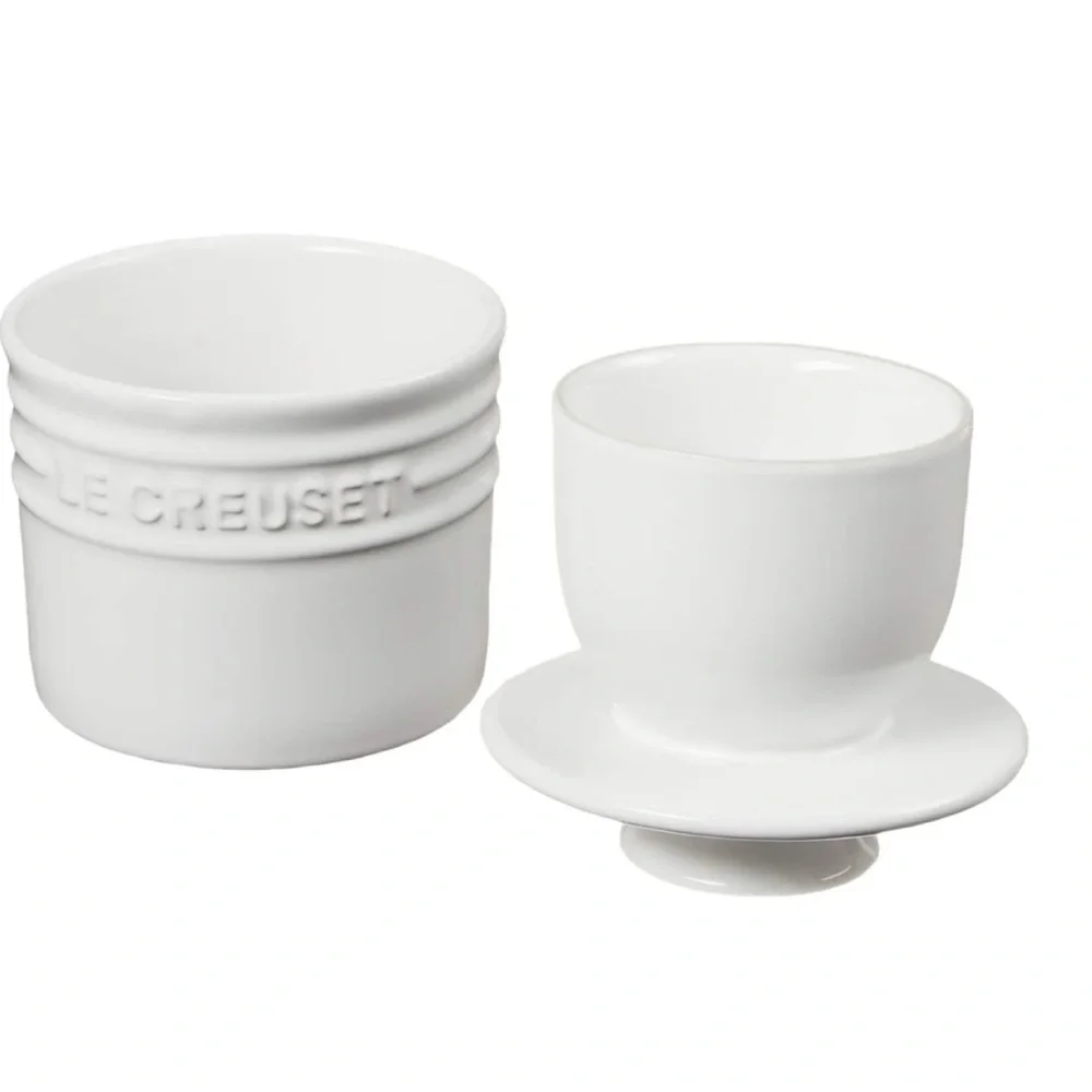 Le Creuset ❤️Stoneware Butter Bell Crock in White NIB / 6 Oz - Picture 2 of 6